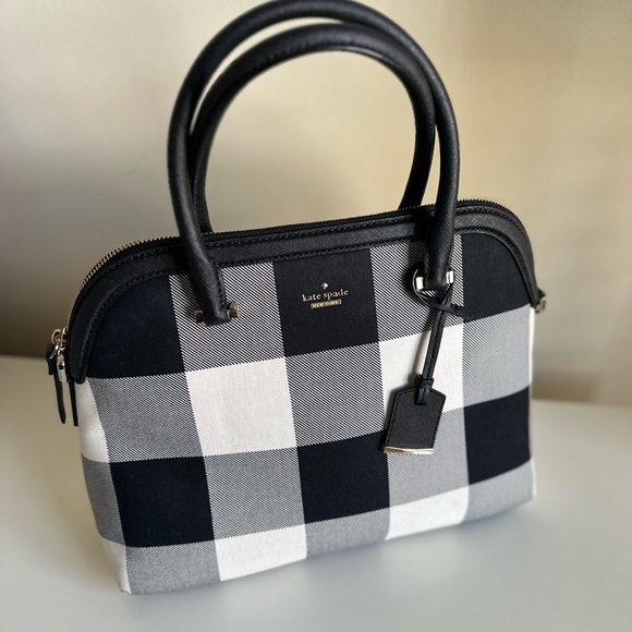 Kate Spade Gingham Top Handle Handbag - Picture 1 of 9
